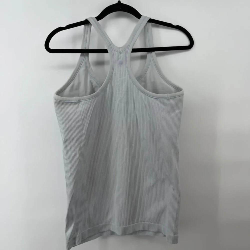 Lululemon Light Blue Ribbed Tank Padded Top Size: 12